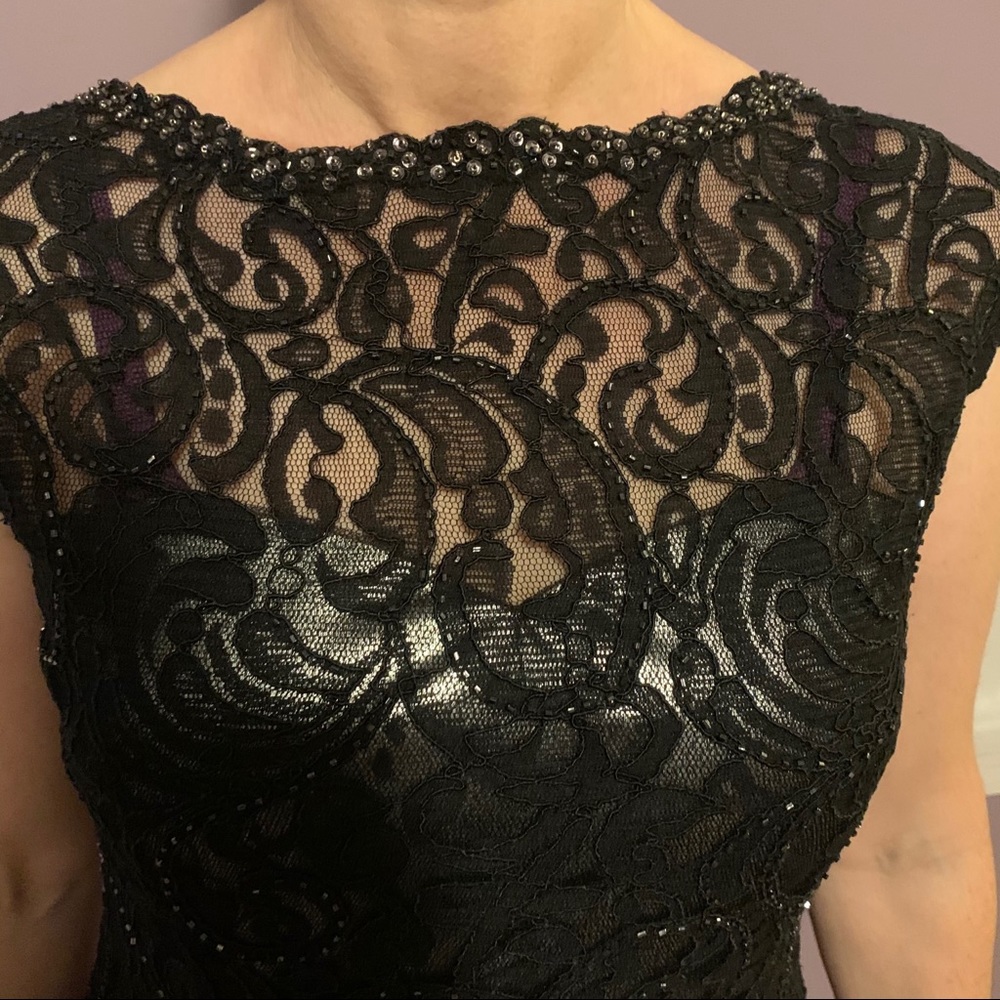 Aidan Mattox black sequined dress
